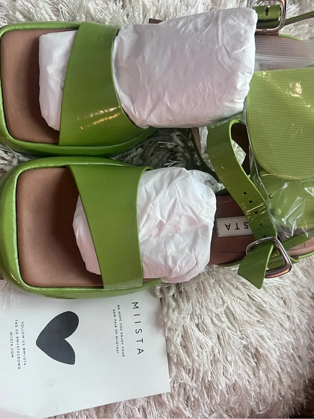 Everly Lime Green Patent Slingback Block Heel Sandals